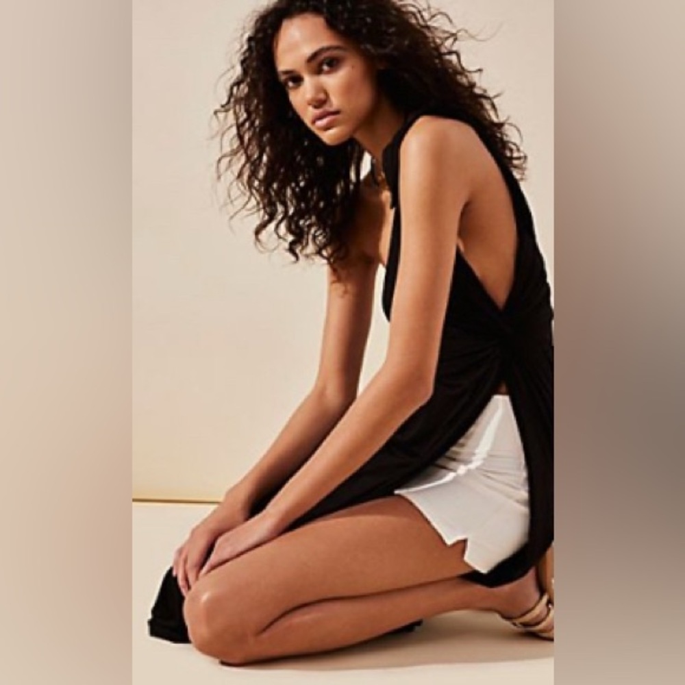 NWT Free People Free-est Convertible Tunic Black